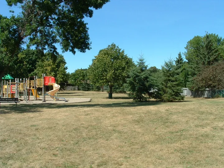 Ground-level view of Greenfield Park