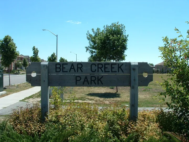 Ground-level view of Bear Creek Park