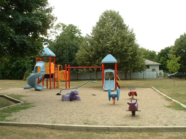 Ground-level view of Blair Park