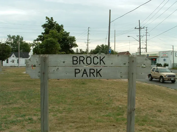 Ground-level view of Brock Park