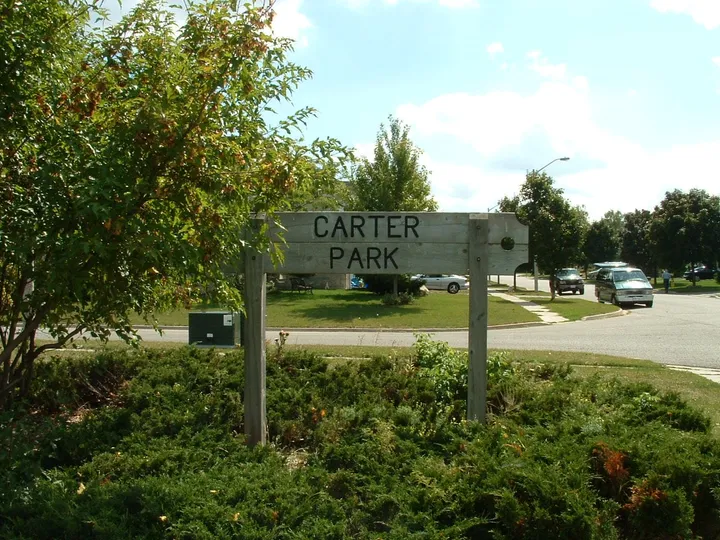 Ground-level view of Carter Park