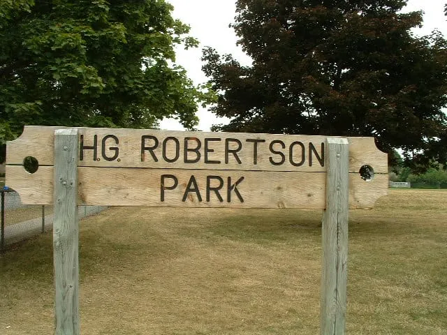 Ground-level view of H.G. Robertson Park