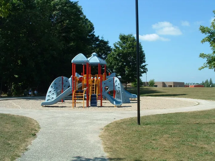 Ground-level view of Hanmer Park