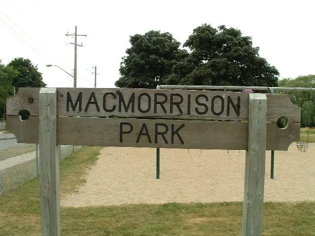 Ground-level view of Macmorrison Park