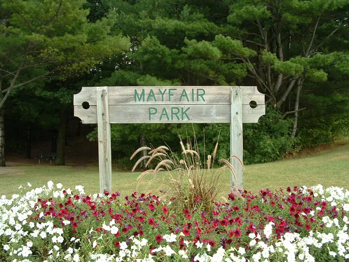 Ground-level view of Mayfair Park