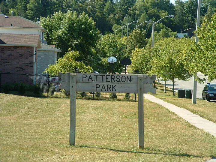 Ground-level view of Patterson Place Park
