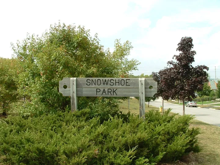 Ground-level view of Snowshoe Park