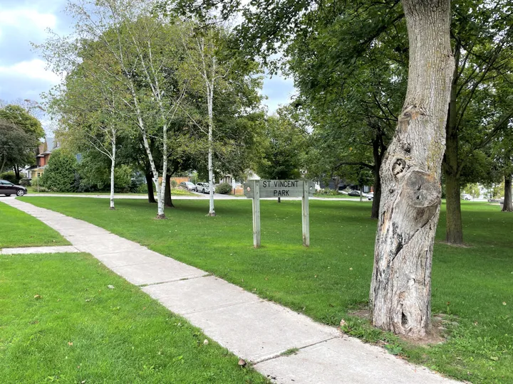 Ground-level view of St Vincent Park