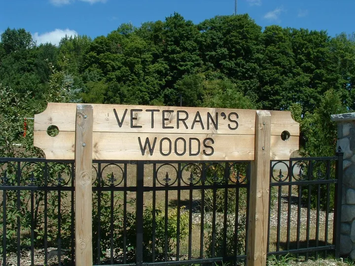 Ground-level view of Veteran'S Woods Park