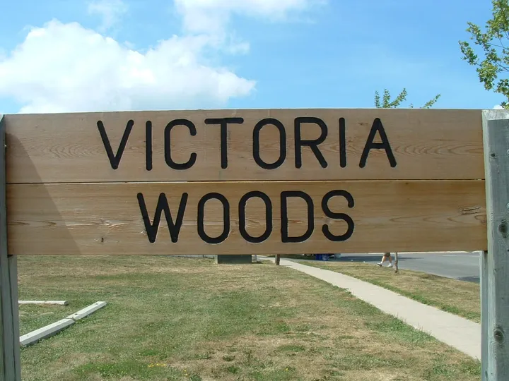 Ground-level view of Victoria Woods Park