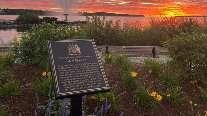 plaque for Will Dwyer in Will Dwyer Park